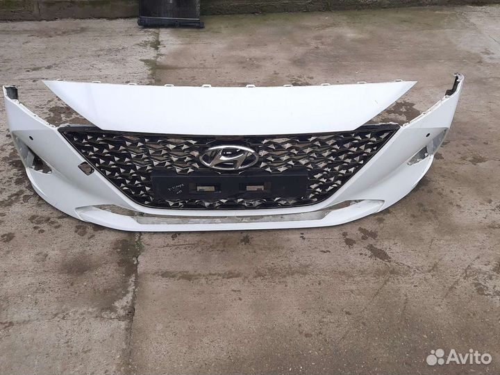 Бампер передний рестайлинг Hyundai Solaris 2