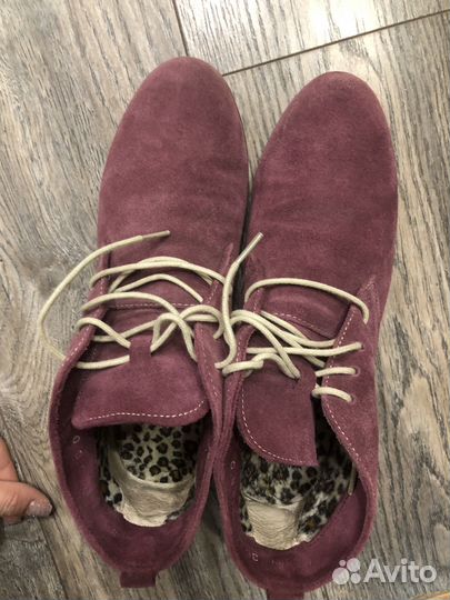 Ботинки женские, натуральная замша, 38 размер