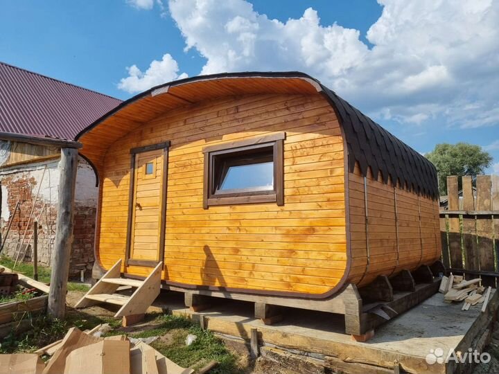 Баня бочка овальная