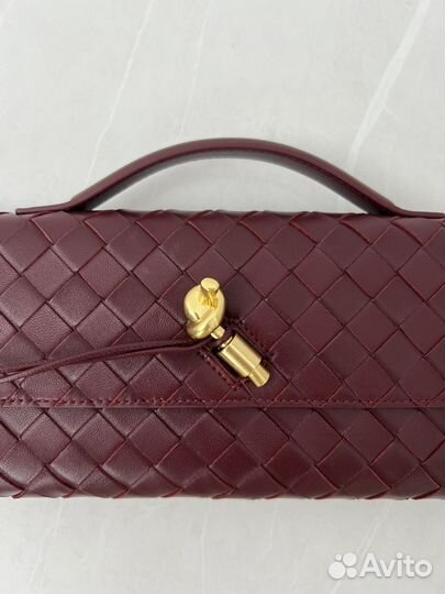 Клатч Long Andiamo от Bottega Veneta, бордовый