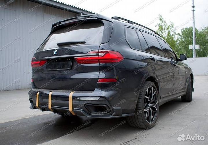 Спойлер Sport на BMW X7 G 07 аквапринт карбон