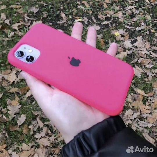 Чехлы новые ярко-розовый и черный для iPhone 11