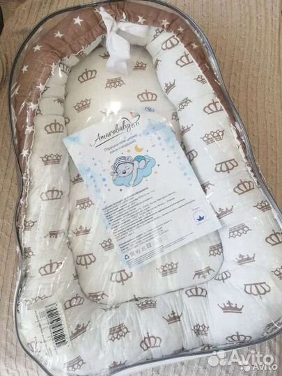 Кокон гнездо для новорожденных (новый) +бортики