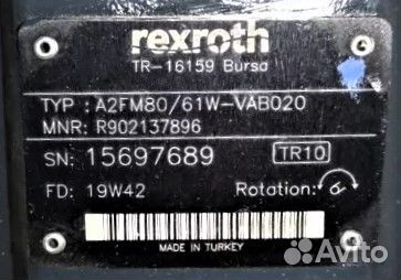 Гидромотор rexroth A2FM80/61W-VAB020