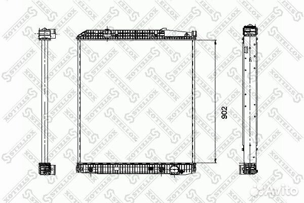 81-03307-SX радиатор системы охлаждения с рамк