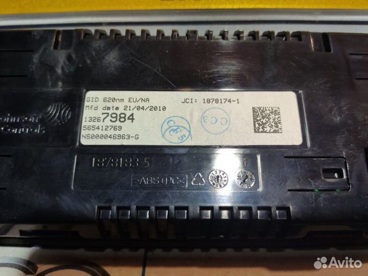 Дисплей информационный Opel Astra J хэтчбек A16XER