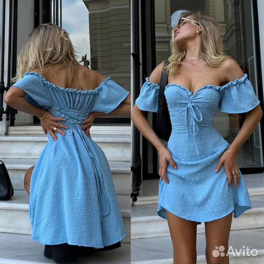 Платье летнее со шнуровкой 42-48 размеры