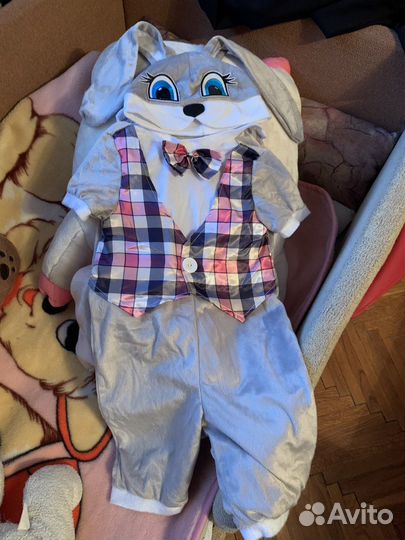 Новогодний костюм зайчика 92