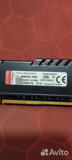 Kingston HyperX fury DDR4 4G(цна за 4 шт.)