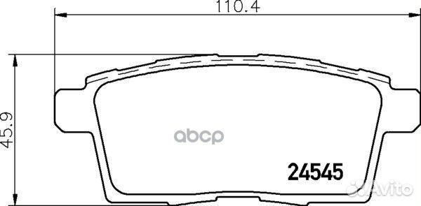 Колодки тормозные дисковые зад NP5024 nissh