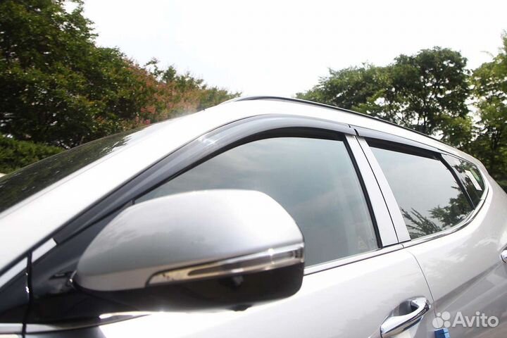 Дефлекторы окон Hyundai Santa Fe 2015-2017