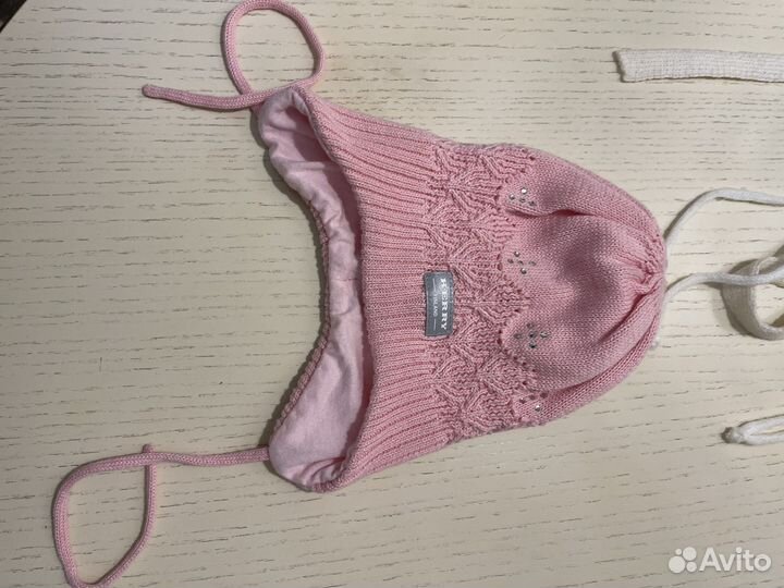 Шапочки для девочки с 3 мес до 1 года. Зима, весна