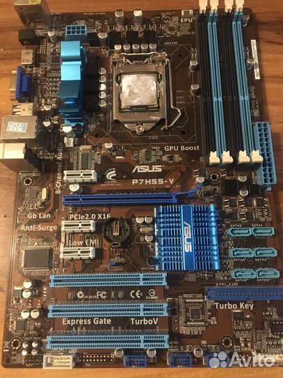 Материнка и цп, Asus p7h55-v, Xeon 3440