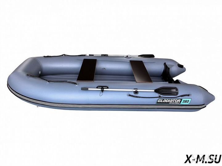 Надувная лодка gladiator E380S темно-серый