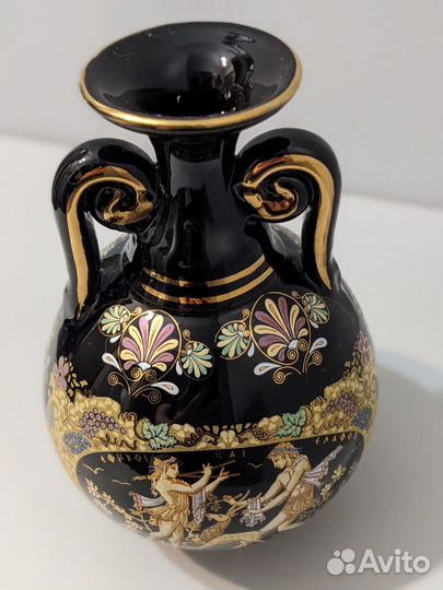 Ваза керамическая глазурь с позолотой