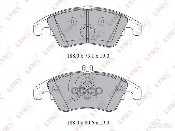 Колодки тормозные дисковые перед BD5350 LYN