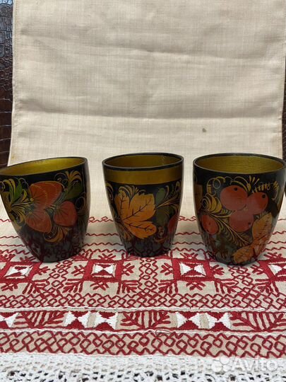 3 стакана хохлома