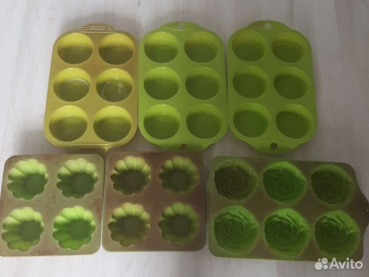 Силиконовые формы для выпечки 5 шт