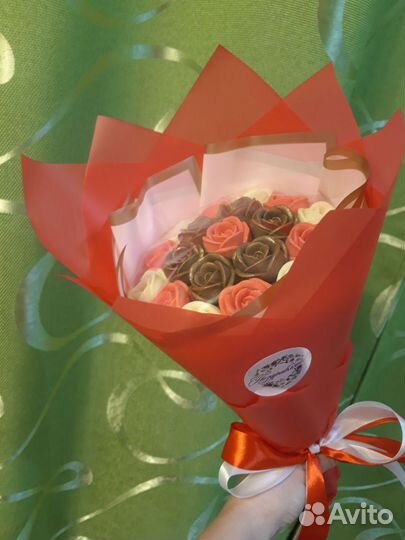 Шоколад, букет из шоколада, подарок ручной работы