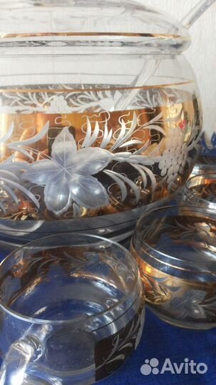 Чешское антикварное стекло