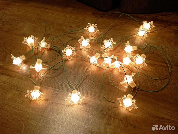 Гирлянда СССР Снежинка, 20 ламп, 1970е