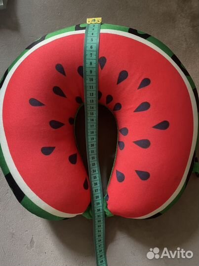 Подушка под голову арбуз с шариковым наполнителем