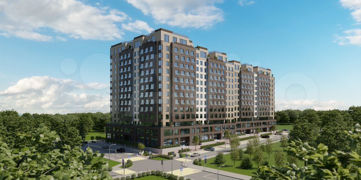 2-к. квартира, 66,6 м², 9/13 эт.