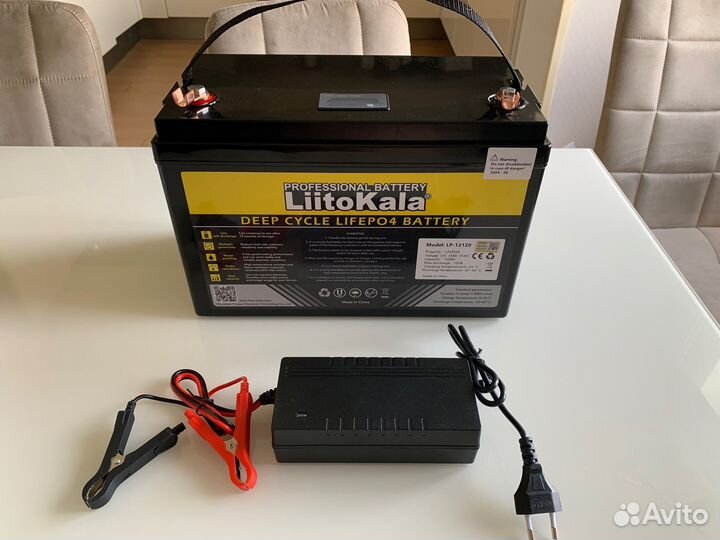 Аккумулятор lifepo4 LiitoKala 12v 120A + зарядка