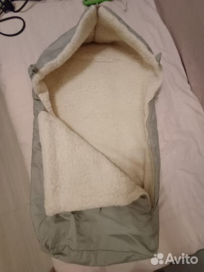 Зимний конверт в коляску на овчине