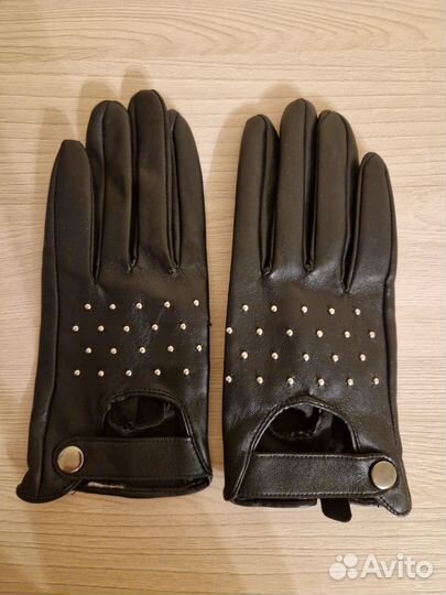 Перчатки женские кожаные без подклада
