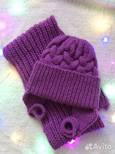 Комплект шапка, шарф