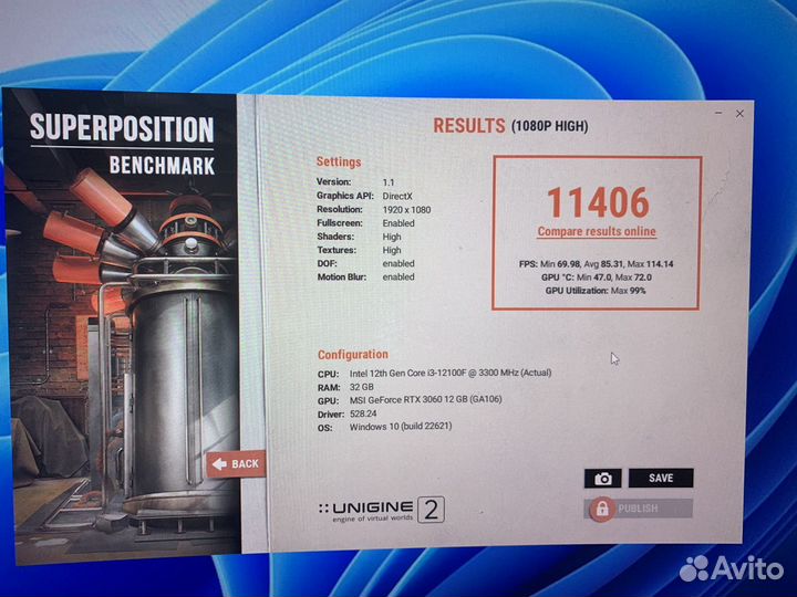 Видеокарта RTX 3060 12GB MSI как новая