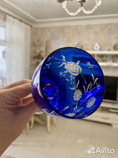 Бокал хрустальный СССР кобальт