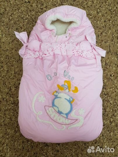 Конверт на выписку для девочки зимний