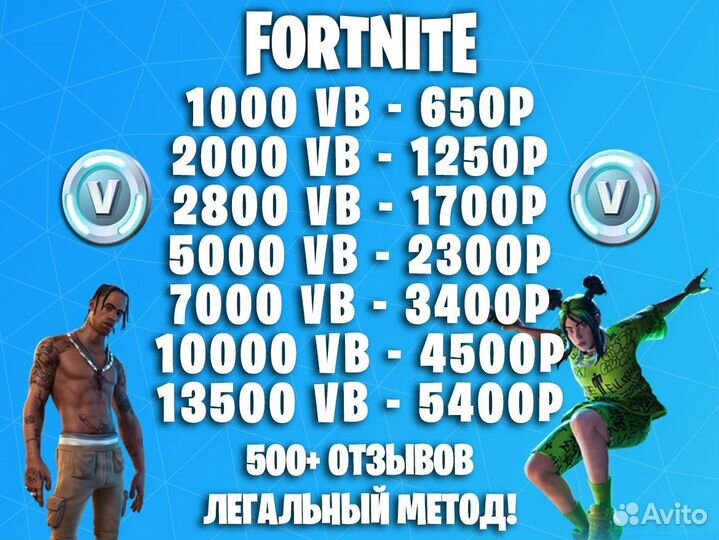 Fortnite V-Bucks Вбаксы/Наборы