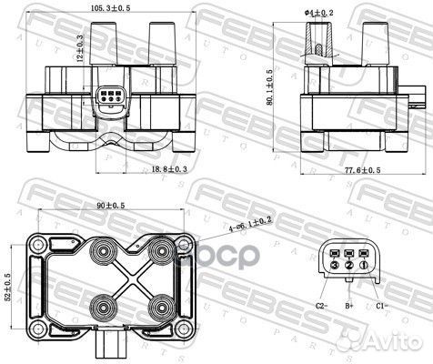 Катушка зажигания 21640-002 Febest