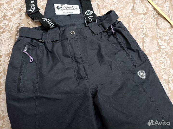 Оригинальные болоневые штаны columbia на подтяжках
