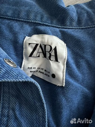 Джинсовая куртка zara женская