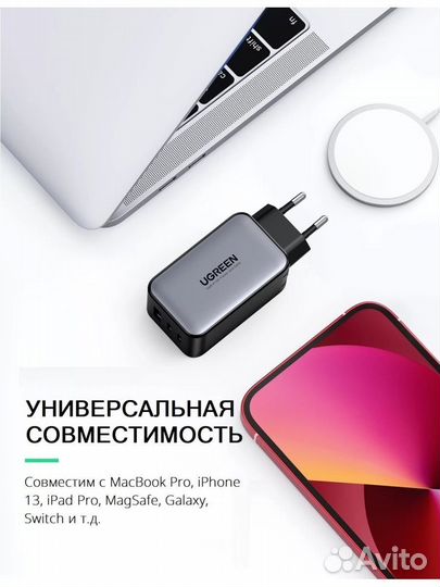 Новое Мощное зарядное устройство Ugreen 65W