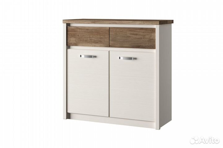 Тумба 2D2S, provence, цвет вудлайн крем\дуб каньон