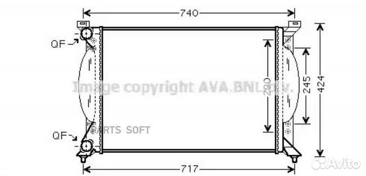 Радиатор охлаждения Audi A4 II 00- A6 III 01-04 с