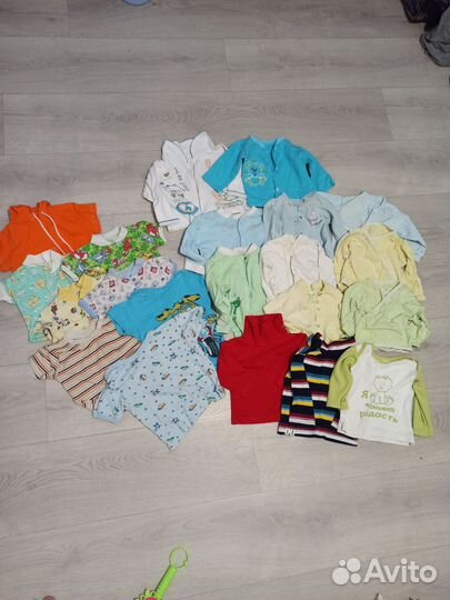Детская одежда от 0 до года пакетом больше 80 шт