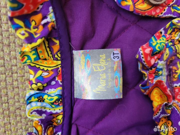 Летнее утепленное пальто на девочку 3-4 года