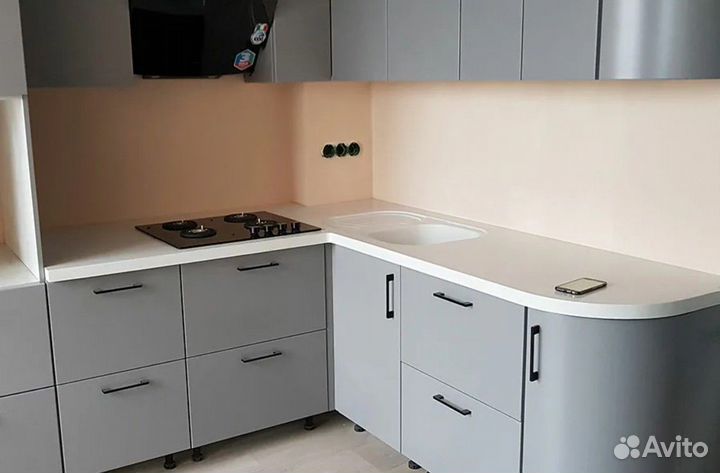 Кухня угловая матовая. Рассрочка