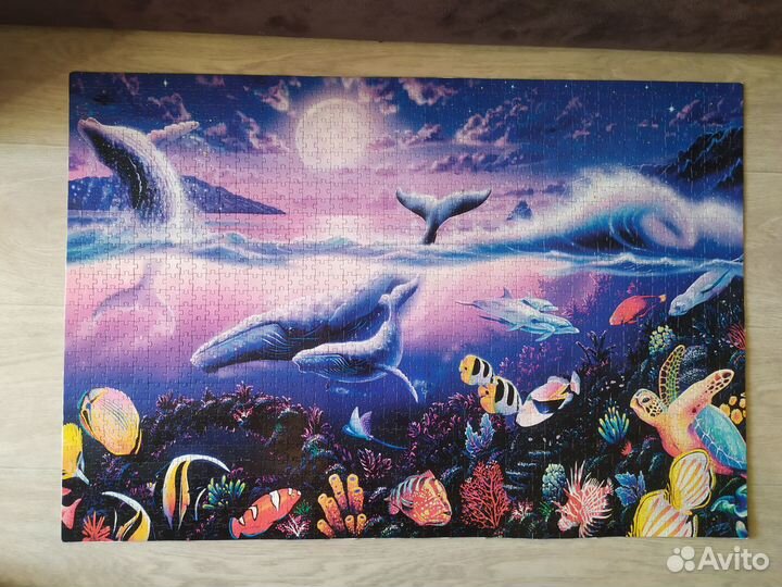 Картина из пазла (готовая), разные. Пазл большой