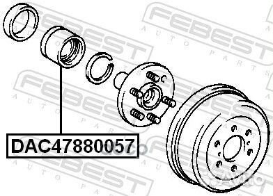 Подшипник ступ.toyota hiace 95-11 зад. DAC47880