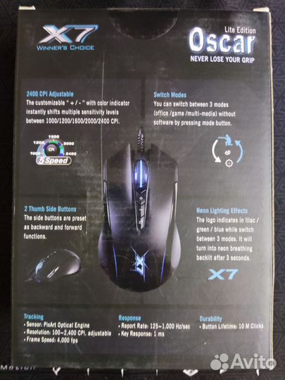 Игровая мышь A4tech X7 X89