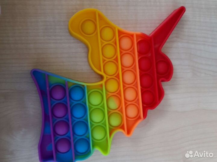 Поп ит единорог радужный