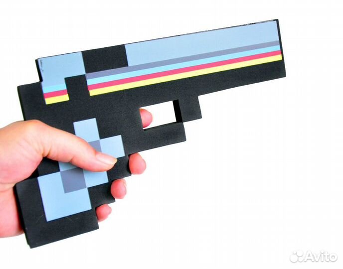 Пиксельный пистолет Minecraft