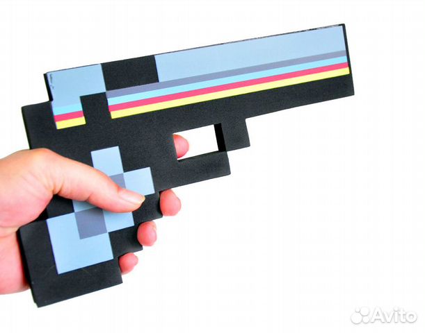 Пиксельный пистолет Minecraft
